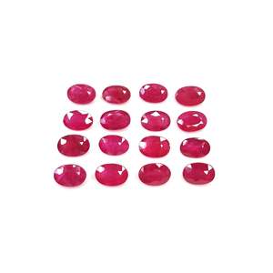 Rubis naturel du Mozambique, ovales calibrés, non traités, 3x5mm, 6x4mm, pierres précieuses transparentes de qualité diamant, forme coussin, poli à la chaleur, pierres précieuses en vrac - Product Image 1