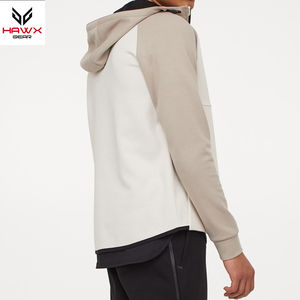 เสื้อมีฮู้ดแบบสวมหัวผ้าฟลีซสำหรับผู้ชายเสื้อฮู้ดสีพื้นซับในฤดูหนาว - Product Image 2