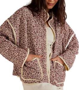 Chaqueta Acolchada de Invierno para Mujer, Talla XL, Cuello Alto, Forro de Nailon Acolchado, Bordado, Suministro al por Mayor - Product Image 6