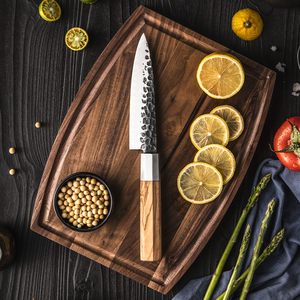 Vente en gros personnalisé OEM ODM Coutellerie Fabrication artisanale Couteaux de chef de cuisine en acier inoxydable à haute teneur en carbone avec manche en bois d'olivier - Product Image 4