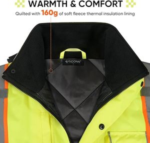 Vestes de travail réfléchissantes de haute qualité pour hommes, vestes à haute visibilité pour hommes - Product Image 4