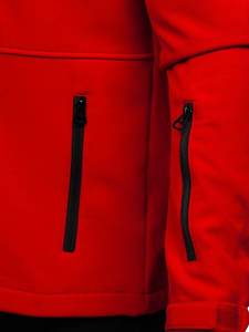 Venta al por mayor ropa personalizada precio competitivo hombres chaqueta Softshell en rojo nueva llegada 2023 chaquetas de concha suave al aire libre para hombres - Product Image 5