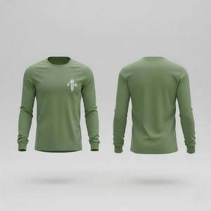 Camiseta de Manga Larga para Hombre 2026 de Alta Calidad, Cuello Redondo, 100% Algodón, Estilo Holgado Personalizado, Casual, Bajo Demanda, RIVIAN ATLANTIC - Product Image 1