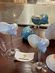 Copa de Martini pulida hecha a mano | Cristal de concha marina natural | Copa de concha sostenible para restaurantes y compradores mayoristas. - Product Image 6