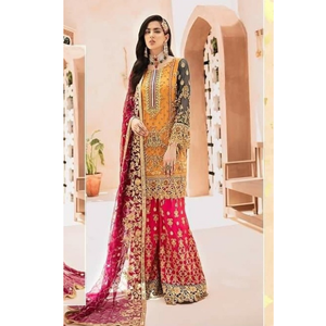 Suministro directo de fábrica Indian Pakistani Trending Bellamente diseñado Venta caliente Wedding and Party Wear Gadara Dress para damas - Product Image 6