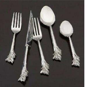 Juego de cubiertos de cocina Diseño de acabado Acero inoxidable Diseño completamente de metal Herramientas de cubiertos dorados Juego de cubiertos brillantes - Product Image 5