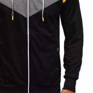 Sweat-shirts à capuche zippés pour hommes sur mesure, tendance, contraste de couleurs, sweats-shirts à capuche zippés personnalisés, nouvelle mode, vêtements pour hommes - Product Image 4