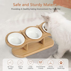 New design convenience bamboo <b>bowl</b> for pet for different kind of food made in Vietnam - Product Image 6