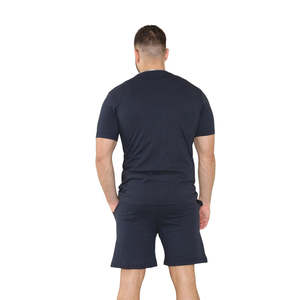 Camiseta de gimnasio de manga corta Slim Fit cuello redondo mejor proveedor nueva llegada camisetas de algodón y pantalones cortos chándales para hombres adultos - Product Image 5