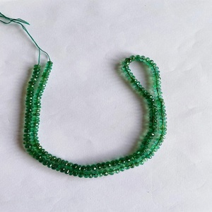 Cuenta de Esmeralda Natural de calidad AAA, redonda, facetada, origen de Zambia y brillo AAA con excelente color, hermosa y única cuenta de piedra - Product Image 5