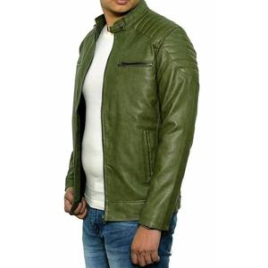Men's High Street Style Stand-Up <b>Collar</b> Leather <b>Jacket</b> Zipper Closure Winter Motorcycle Coat Plain Dyed Letter Pattern <b>Jacket</b> - Product Image 1
