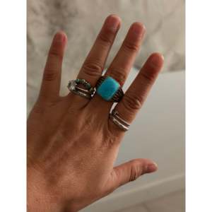 Anillo Hecho a Mano Navajo con Turquesa Kingman, Plata de Ley, Baño de Oro Rosa, Talla 11.5, Regalo, Acero Inoxidable - Product Image 2