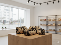 Sac en coton noir vintage fait main à imprimé floral, avec fermeture éclair, grand format, résistant à l'eau, idéal pour les voyages et le maquillage quotidien