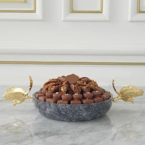 Bol de serveur de chocolat en or fête d'anniversaire de mariage et tous les événements décor de table bol en métal bol de chocolat de concepteur - Product Image 5