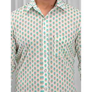 Camisa Casual de Algodón Estampada para Hombre, Manga Larga, Transpirable, Tela Popelina u Oxford, Diseño Floral o de Puntos, Suministro ODM - Product Image 2