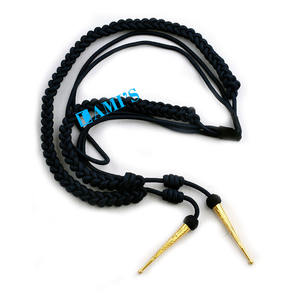 Venta al por mayor Aiguillette negro con punta dorada mejor calidad Aiguillette vestido cordón puntas para uniformes - Product Image 1