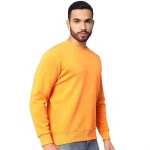 Sudadera de Invierno de Primera Calidad, 100% Algodón Felpa, Cuello Redondo, Transpirable, Estilo Urbano Moderno, Patrón Sólido Bordado - Product Image 5