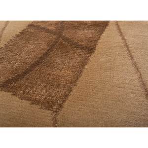 Alfombra de Lana y Seda de Bambú Tejida a Mano Clan AIWB-3048 Beige y Marrón con Patrón Geométrico para Uso Doméstico - Product Image 3