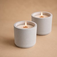 Bocaux à bougies en ciment vides, cylindriques, pour bougies, vente en gros, finition mate, faits à la main, décoration intérieure