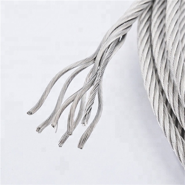 1/4" 3/8" 1/16" 20mm, 40mm 6x36 IWRC Steel Rope Flexible Ungalvanized Steel Wire Rope 7x7 Galvanized Aircraft Cable