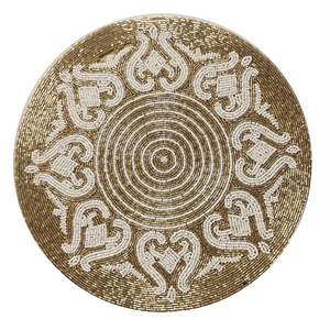 Napperon perlé de meilleure qualité chemin de table décor à la maison napperon rond brodé gardez vos taches de salle à manger napperon perlé gratuit - Product Image 5