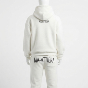 <b>Womens</b> <b>White</b> Fleece Hoodie <b>Tracksuit</b> Set Pullover Sweatshirt Jogger Pants Matching Casual Sportswear Loungewear - Product Image 4