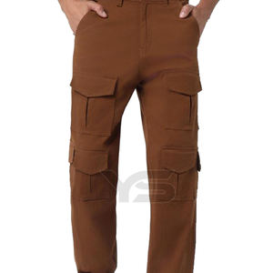 Personalizado de los hombres de entrenamiento atlético Jogger pantalones de chándal de tela de algodón de cintura media estilo de cierre de cremallera Cargo estilo de bolsillo recto Casual - Product Image 2