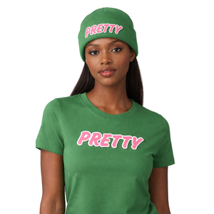 หมวกบีนนี่สีเขียวสวยงามสำหรับสาวๆ ชุดนักเรียนหญิงสีชมพูและสีเขียว สไตล์นักศึกษาหญิง ชุดนักเรียนหญิงแบบกรีกที่มีสไตล์ - Product Image 5