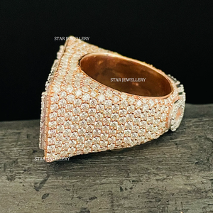 แหวนเงินแท้ VVS Moissanite 925กำหนดได้10K โรสโกลด์ - Product Image 3