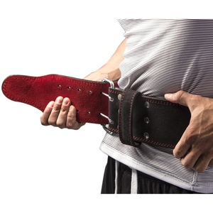 Heavy-Duty Professional Lifting Belt Leather & Suede Core & <b>Back</b> <b>Support</b> Adjustable Prong Buckle OEM Wholesale Gym Gear - Product Image 2