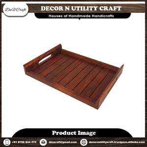 Bandeja DE SERVICIO DE MADERA Sheesham India hecha a mano, estilo único de lujo con asa, bandeja de cocina de tamaño personalizado, venta de servicio de alimentos para uso doméstico - Product Image 6
