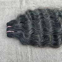Lots de Cheveux Humains Indiens Bouclés Profonds Gris Foncé, 100% Vierge Remy, Cuticules Alignées, Qualité Supérieure, Vente en Gros