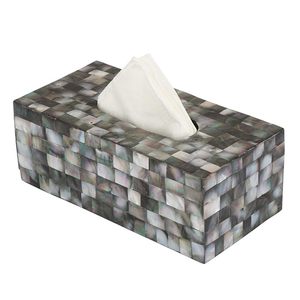 Caja de papel tisú con incrustaciones de nácar aura artesanal personalizada, Decoración de mesa de aspecto Premium, caja de pañuelos MOP real - Product Image 1