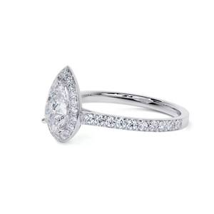 10k or jaune, or Rose et or blanc poire coupe laboratoire cultivé diamant bague de mariage poire coupe diamant bague de fiançailles cadeau pour elle - Product Image 4