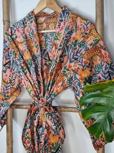 Kimono d'été en pur coton imprimé bloc indien - Product Image 3