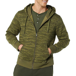 Custom Logo Men's Winter Acid Wash 100% Cotton Oversized Zip-Up Hoodie Embroidery Applique Waterproof Windproof Print - Product Image 1