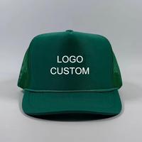 Gorro de camionero de espuma de 5 paneles de alta calidad al por mayor con logotipo personalizado bordado gorras de camionero de malla