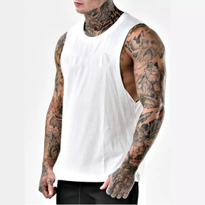 Camiseta sin mangas de gimnasio para hombre de talla grande superventas, material de punto transpirable, estilo informal de Pakistán, servicio OEM disponible, camiseta de gimnasio - Product Image 4