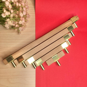 Poignée en bois de manguier porte d'armoire de cuisine poignée de traction de meubles en bois massif - Product Image 1