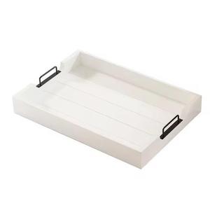 High Quality Customized Handcrafted Natural Wood Serving Tray with Floral MOP Bone Inlay for Home & Hotel <b>Decor</b>-Indian Style - Product Image 3