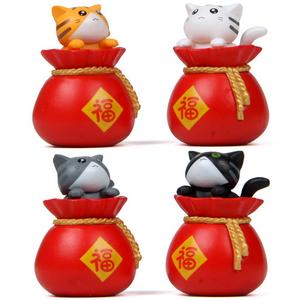 Sac d'<span class=keywords><strong>argent</strong></span> créatif chat Figurine voiture sable Table aménagement paysager décoration bricolage maison de poupée Miniature poupée - Product Image 1