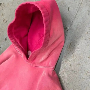 Custom Graphic Printed Vintage Drawstring Hood <b>Sweatshirt</b> Pullover <b>Grey</b> Acid Wash Hoodie - Product Image 3