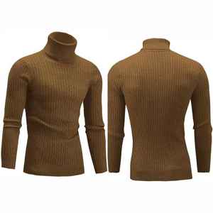 Suéter de poliéster de punto de manga larga de estilo para hombre Suéter de poliéster de cuello redondo personalizado 2025 - Product Image 4