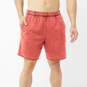 Short de jogging en toile personnalisé pour hommes, poids lourd 100% coton respirant, séchage rapide, entraînement sportif, sueur grande taille, élastique décontracté - Product Image 1