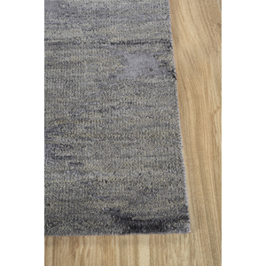 Alfombra de Lana y Seda de Bambú Tejida a Mano Clan Grey & Black con Patrón Geométrico para Uso Doméstico-LRB (7022) - Product Image 3