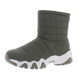 Botas de Nieve Skechers D'lites 2.0 Cushy Feels para Mujer, Color Verde Oliva/Blanco |   100% Auténtico - Product Image 1