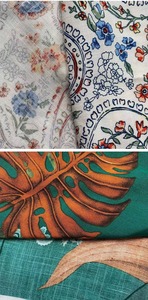 Hotsale Slub Hawaiian-Fabric-Wholesale Silk Textile 100% Rayon <b>Flower</b> Pattern Printed Fabric - Product Image 5