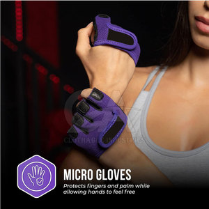 Guantes Deportivos Unisex de Neopreno sin Dedos con Agarre Mejorado, Guantes de Fitness Personalizados Antideslizantes de Neopreno de Medio Dedo - Product Image 3