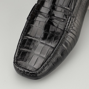 Mocasines de Cuero de Cocodrilo Genuino para Hombre, Zapatos Casuales de Negocios de Lujo Sin Cordones - Product Image 2