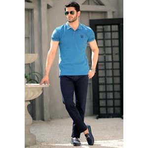 Camiseta Polo Delmont para Hombre, 100% Algodón, Diseño Sólido Básico, Transpirable, Tejido de Punto, Color Oscuro, Parches Bordados, Tallas Grandes XL 6XL - Product Image 4